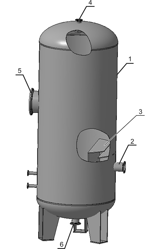 Вертикальный газовый сепаратор СГВ