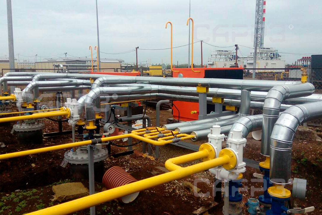 Монтаж газовой трубопроводной обвязки на объекте газоснабжения